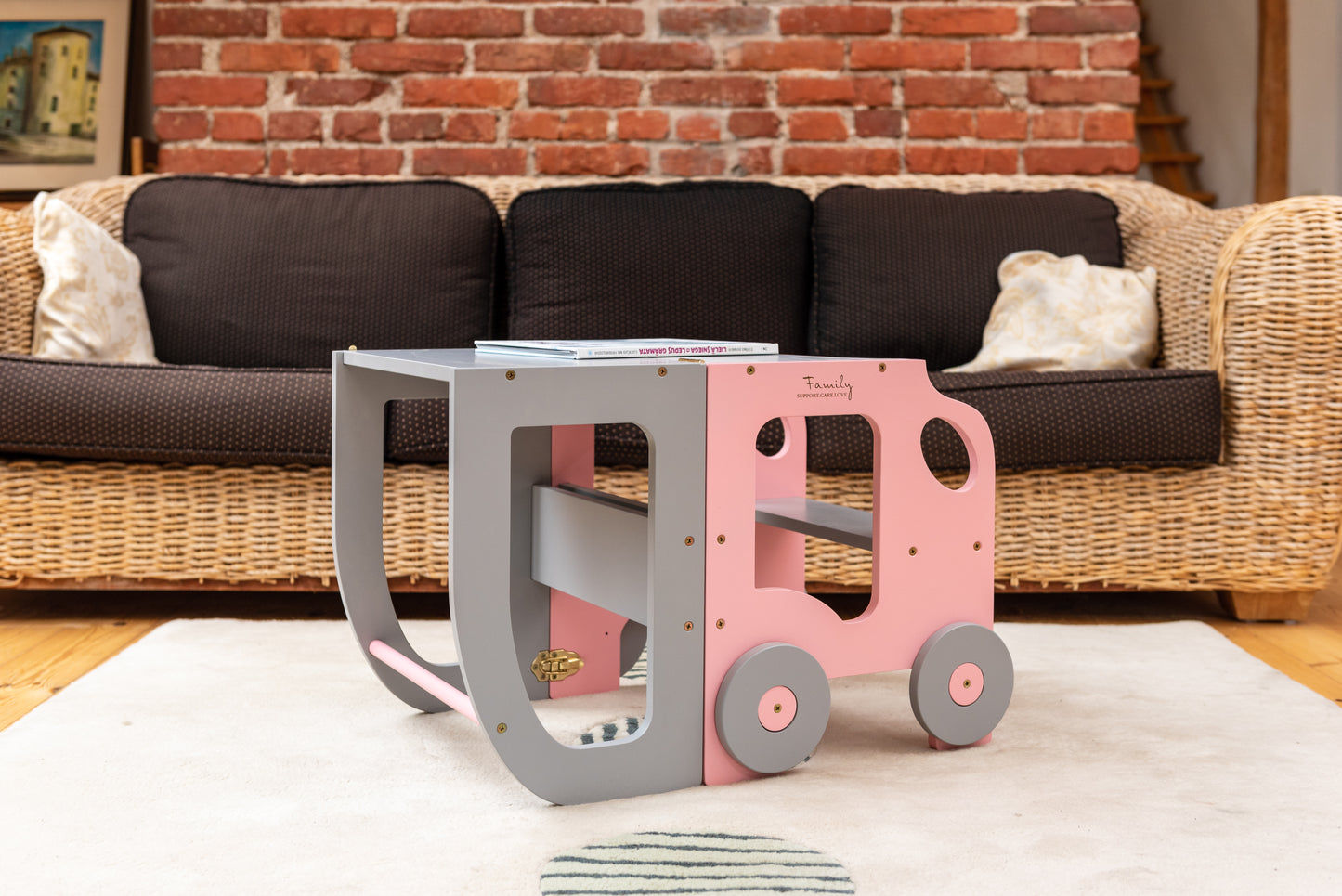 Dječji toranj za učenje i stol 2-u-1: "Auto"