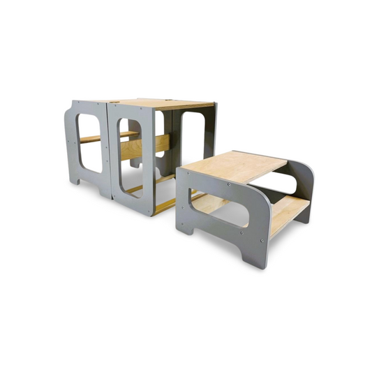 Montessori kreativni toranj 4u1 s toboganom i pločom za pisanje