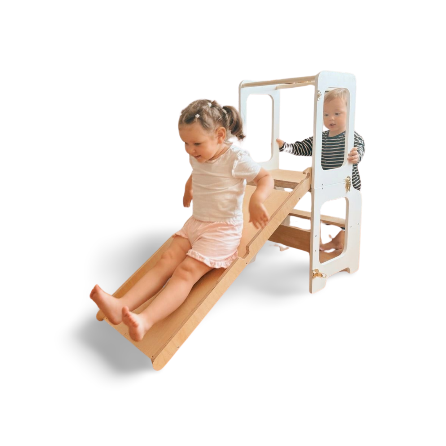 Montessori kreativni toranj 4u1 s toboganom i pločom za pisanje