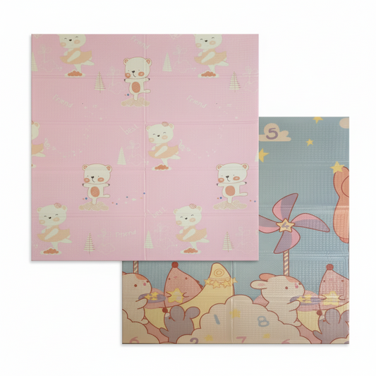 Sklopiva dvostrana podloga za igru i puzanje  - Best Friend 180x120 cm