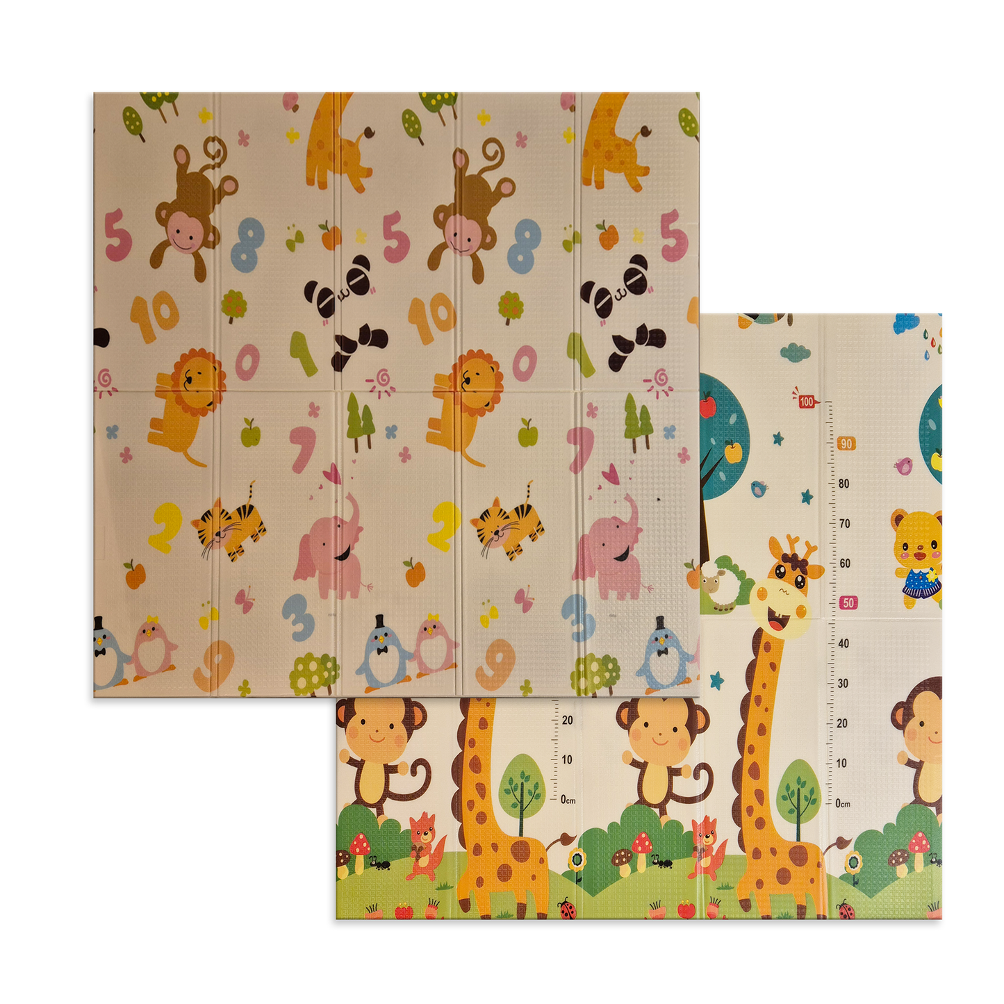 Sklopiva dvostrana podloga za igru i puzanje  - Pingvinovo Društvo 180x150 cm