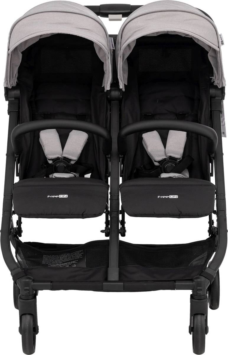 FREEON kolica za blizance Active Twin siva