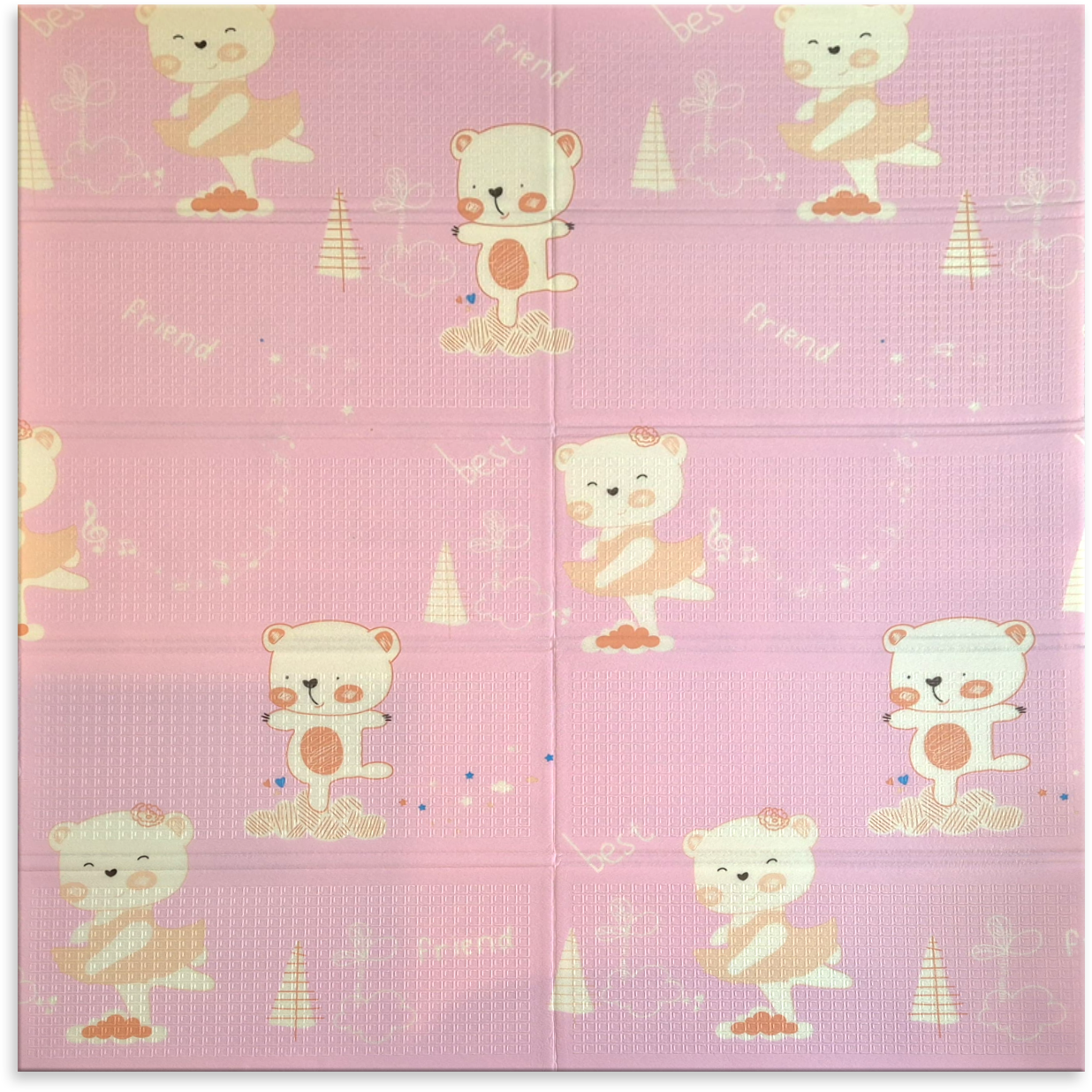 Sklopiva dvostrana podloga za igru i puzanje  - Best Friend 180x120 cm