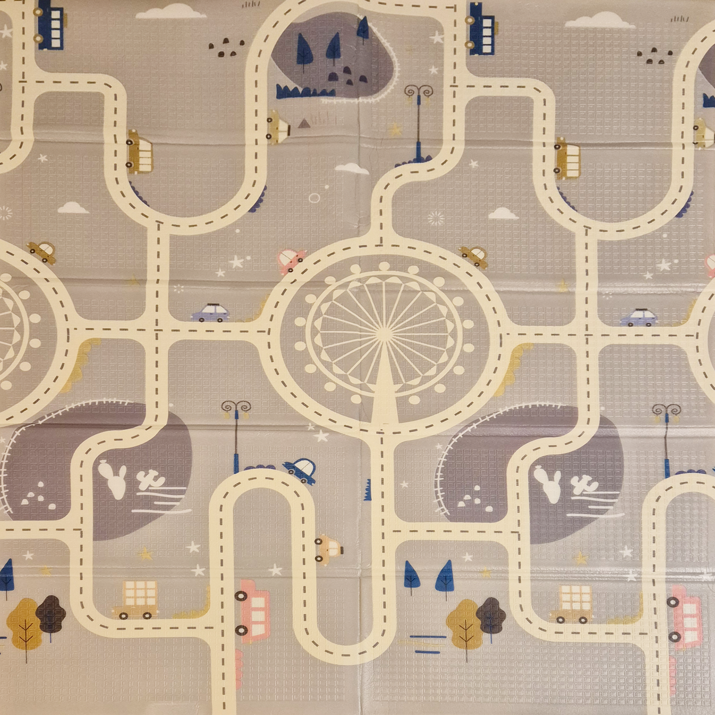 Sklopiva dvostrana podloga za igru i puzanje  -  Veselo Društvo 180x120 cm