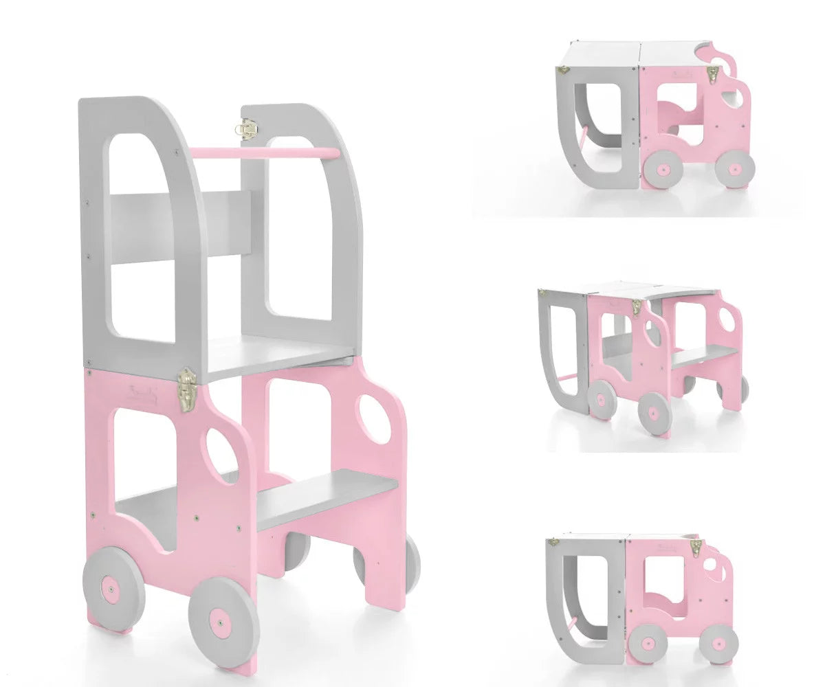 Dječji toranj za učenje i stol 2-u-1: "Auto"