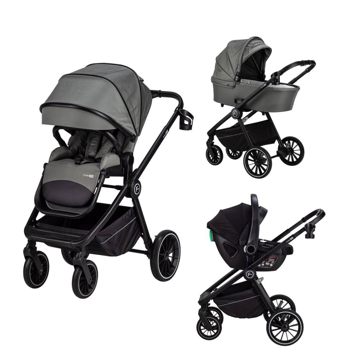 FREEON kolica 3u1 Grand army green